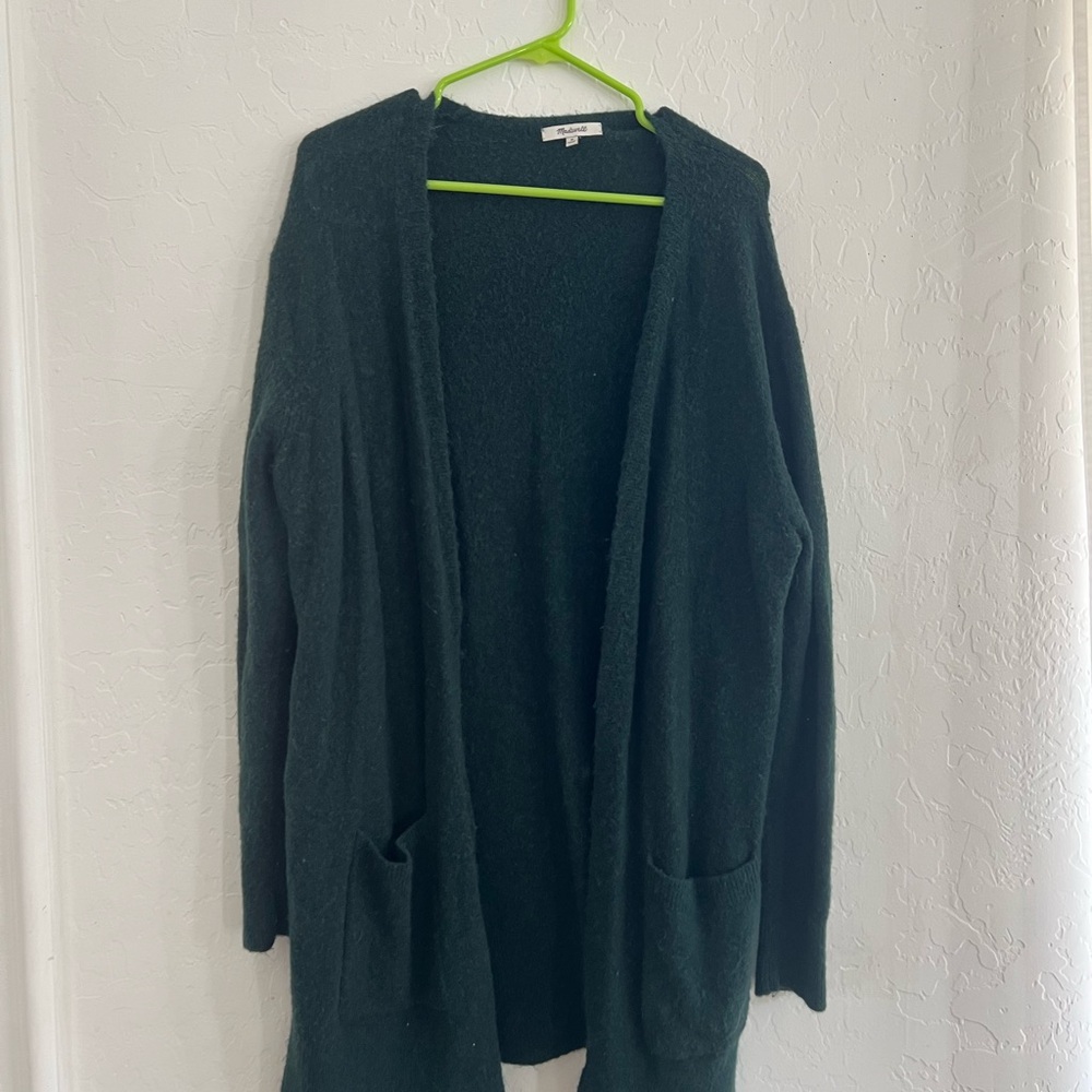Madewell Dark Green Cardigan Sweater